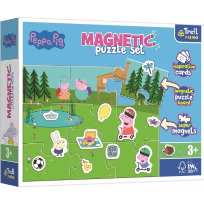 Trefl Magnetické Peppa a její zábava Peppa Pig v krabici 28,5x22x5cm 12 dílků – Zbozi.Blesk.cz