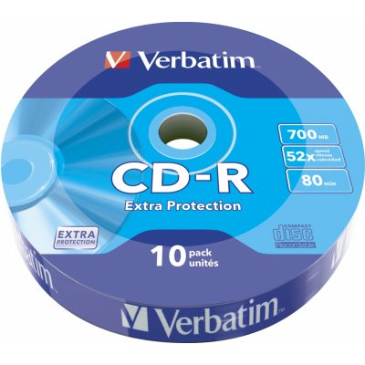 Verbatim CD-R 700MB 52x, bulk box, 10ks (43725) – Hledejceny.cz