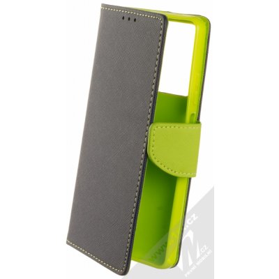 Pouzdro 1Mcz Fancy Book flipové Xiaomi Redmi Note 12 Pro 5G, Poco X5 Pro modré limetkově zelené