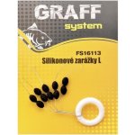 Graff System Silikonové zarážky černé XXL 10ks – Zboží Dáma
