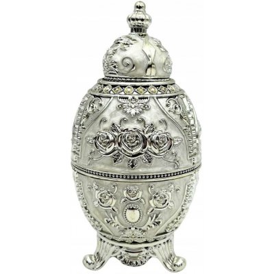 Vejce Faberge replika Bohatě zdobené Stříbrné kraslice – Zboží Dáma