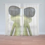 Sablio Záclony Žába v brýlích: 2ks 150x250cm – Hledejceny.cz