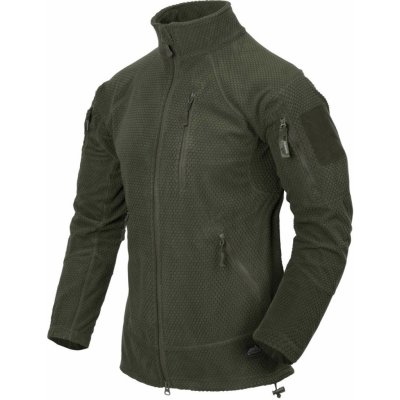 Mikina Helikon-Tex fleecová Alpha tactical Grid Fleece Olive green – Zboží Mobilmania