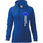 Hvězda života zdravotnická záchranná služba dámská mikina trendy zipper s kapucí Královská modrá – Hledejceny.cz