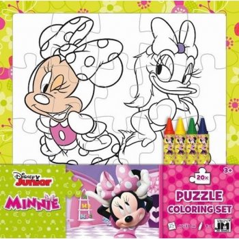 Models omalovánky puzzle s voskovkami Minnie