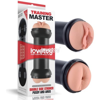 Training Master, oboustranný masturbátor pro muže, Stroker - vagina a anál, 21 cm