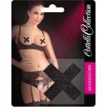 Cottelli Collection Titty Sticker Ozdoby na bradavky černé – Zboží Dáma