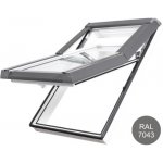 Skylight Střešní okno plastové 78x118cm vílé se šedým oplechováním – HobbyKompas.cz