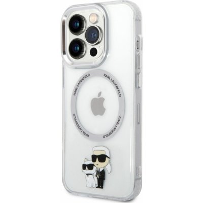 Pouzdro Karl Lagerfeld MagSafe Kompatibilní IML Karl and Choupette NFT iPhone 14 Pro čiré – Zboží Mobilmania