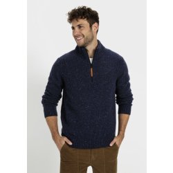 Camel Active Pullover Troyer Night Blue Check