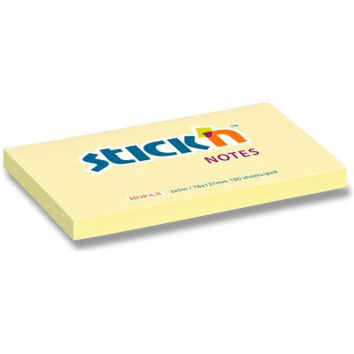 Hopax Stick'n Notes - samolepicí bloček - 127 × 76 mm, 100 l. žlutý – Zboží Mobilmania