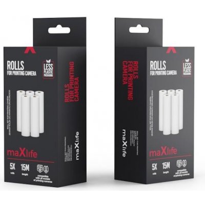 maXlife tiskové role termo papíru 57 mm x 3 m do přenosné mini tiskárny 5ks – Zboží Živě