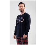 Old bike pánské pyžamo dlouhé tm.modré – Zbozi.Blesk.cz