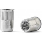 Nýtovací matice M8 se zapuštěnou mikro hlavou, rýhované tělo, nerez A2 (3,0–6,0 mm)
