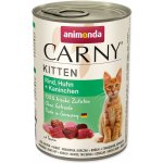 Carny Kitten hovězí kuřecí a králičí 400 g – Sleviste.cz