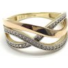 Prsteny Diante Zlatý prsten s bílým kamenem 59632041