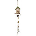 Závěs dřevo 95x130mm domeček se sovou , přírodní, zelená – Hledejceny.cz
