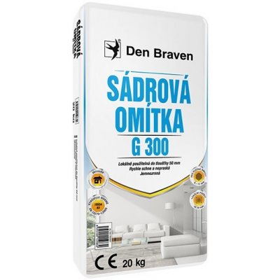 DEN BRAVEN Sádrová omítka bílá 5kg super jemná DenBraven