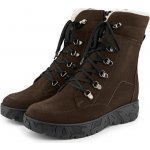 Vlnka dámské kožené zimní boty s ovčí vlnou Magdalena hnědá – Zboží Mobilmania