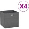 Úložný box Shumee Úložné boxy 4 ks netkaná textilie 28 x 28 x 28 cm šedé