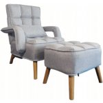 Ekspan S1408 s nastavitelnou opěrkou a s podnožníkem světle šedá – Zbozi.Blesk.cz