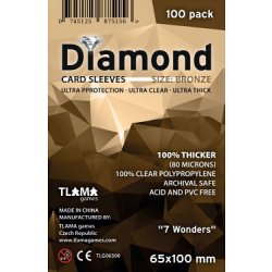 TLAMA games Obaly na karty Diamond Bronze: "7 Wonders" 65x100 mm