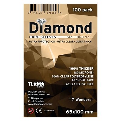 TLAMA games Obaly na karty Diamond Bronze: "7 Wonders" 65x100 mm