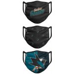 Foco roušky San Jose Sharks set EU dospělá 3 ks