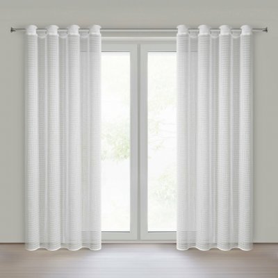 EUROFIRANY ZÁCLONA NA KROUŽCÍCH ELIRA 140X250 CM BÍLÁ – Hledejceny.cz