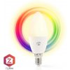 Žárovka NEDIS Smart LED žárovka E14 4,9W RGB ZBLC10E14 ZigBee Tuya