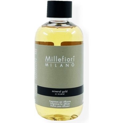 Millefiori Milano Natural Minerální zlato Náplň difuzéru pro vonná stébla 250 ml