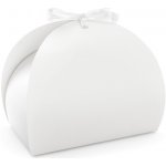 Svatba-eshop Krabička na svatební výslužku oblá s mašličkou 10 ks – Sleviste.cz