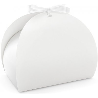 Svatba-eshop Krabička na svatební výslužku oblá s mašličkou 10 ks – Sleviste.cz