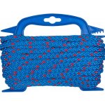CONNEX PP pletené lano 8pramenné, 8 mm × 15 m, modrá/červ., navíječ
