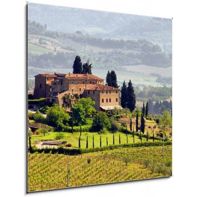Obraz 1D - 50 x 50 cm - Toskana Weingut - Tuscany vineyard 03 Toskánské vinařství