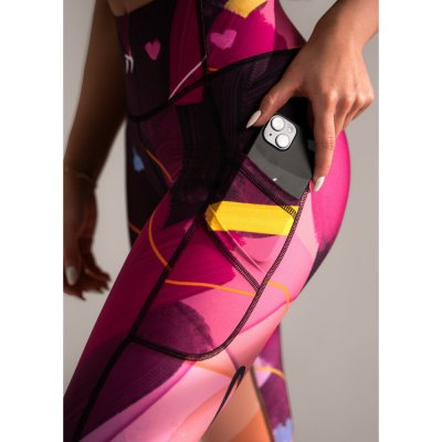 Sportovní pestré legíny s kapsou KFIT® Vivid – Zboží Dáma