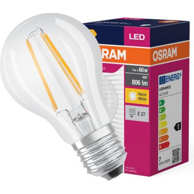 LEDVANCE LED E27 7,0W 2700K 806lm Value Filament A-klasik – Hledejceny.cz