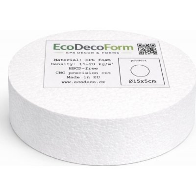 1Mcz kulatý korpus maketa na dort z polystyrenu 15x5cm bílá 1ks 45876 – Hledejceny.cz