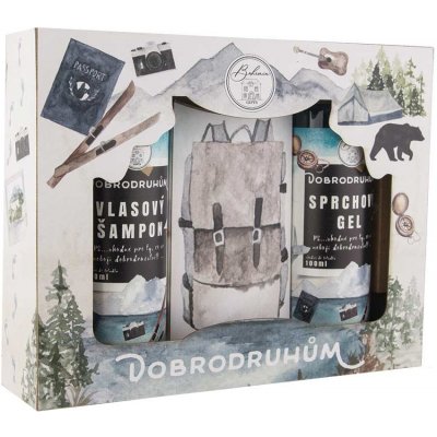 Bohemia Gifts sada Dobrodruhům vlasový šampon 100 ml + toaletní mýdlo 100 g + sprchový gel 100 ml dárková sada – Zboží Mobilmania