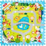 Dudlu Měkké bloky Vesnice 30x30cm dětské pěnové soft puzzle set 9ks – Zboží Mobilmania