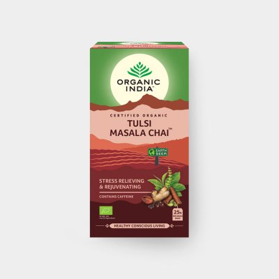 Organic India Tulsi Masala Bazalka posvátná s kořením BIO 25 sáčků – Zbozi.Blesk.cz