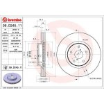 Brzdový kotouč BREMBO 09.D245.11 | Zboží Auto