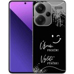 mmCase na Xiaomi Redmi Note 13 Pro+ 5G - vtipný text 4 černé pozadí – Zboží Živě