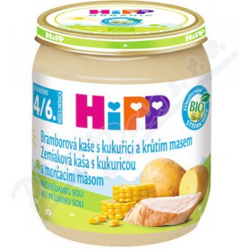 HiPP Bio Bramborové pyré s kukuřicí a krůtím masem 125 g