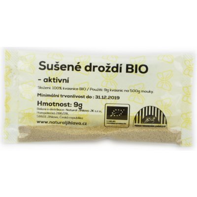 Natural Jihlava sušené droždí aktivní Bio 9 g – Sleviste.cz