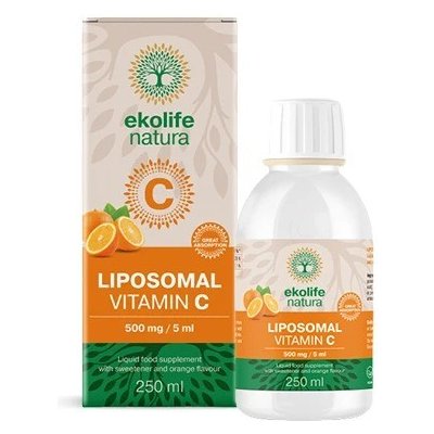 Ekolife Natura Liposomal Vitamin C 500 mg 250 ml pomeranč (Lipozomální vitamín C)