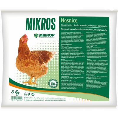 MIKROS Nosnice Krmivo s vitamíny a minerály 3 kg – Hledejceny.cz