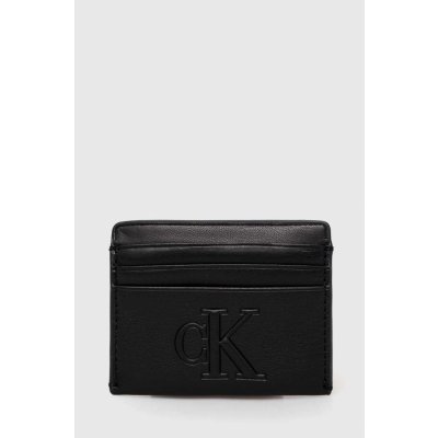 Calvin Klein Pouzdro na karty Jeans černá barva K60K610349.PPYX