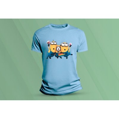 Sandratex dětské bavlněné tričko Mimoni., Nebesky modrá – Zboží Mobilmania