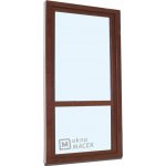 Kömmerling balkonové dveře 70 AD s příčkou levé ořech/ořech 90 x 210 cm s klikou+ PVC rám – Hledejceny.cz